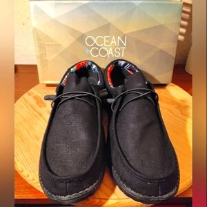 Men s Size 13 Ocean & Coast Black Slip-On Shoes - NEW